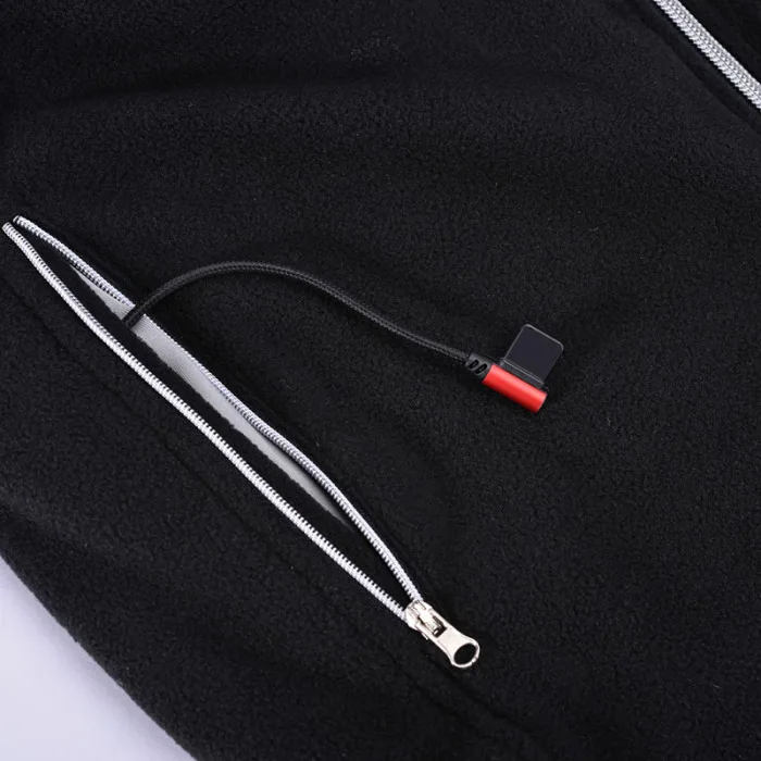 Мужские и женские USB с подогревом жилет V образным вырезом на молнии пальто Электрический батарея Отопление зимнее потепление TY66