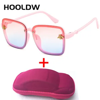 

HOOLDW 2020 Oversize Square Kids Sunglasses Superstar Brand Designer Children Sun Glasses Fashion Boy Girys Travel Glasses UV400