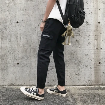 

Spring and Summer 2020 pants men's fashion tooling pants Harlan pants men's leggings Korean ankle-length pants loose casual