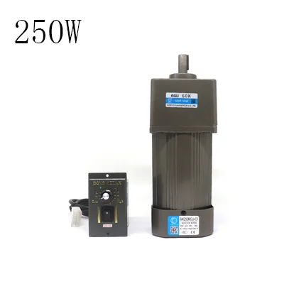 250W AC220V AC gear reduction asynchronous motor, 3K-750K, forward and reverse, speed regulating motor + speed regulator