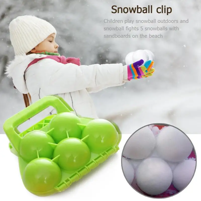 Five Snowball Maker клип желтая утка интересный персональный ребенок дети зима Спорт на открытом воздухе снег бой Песок Плесень