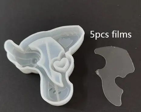 5pcs films Кавайная форма шейкера формы DIY эпоксидная смола амулеты ювелирные изделия конфеты автомобиль сок силиконовая форма УФ Смола инструмент Единорог теллурион Декор - Цвет: 5pcs films