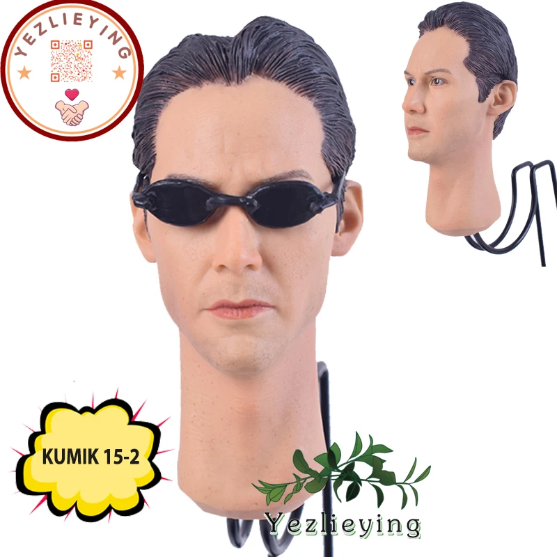 1/6 Масштаб фигурки аксессуары мужской головы лепить резьба Keanu Матрица Нео модель