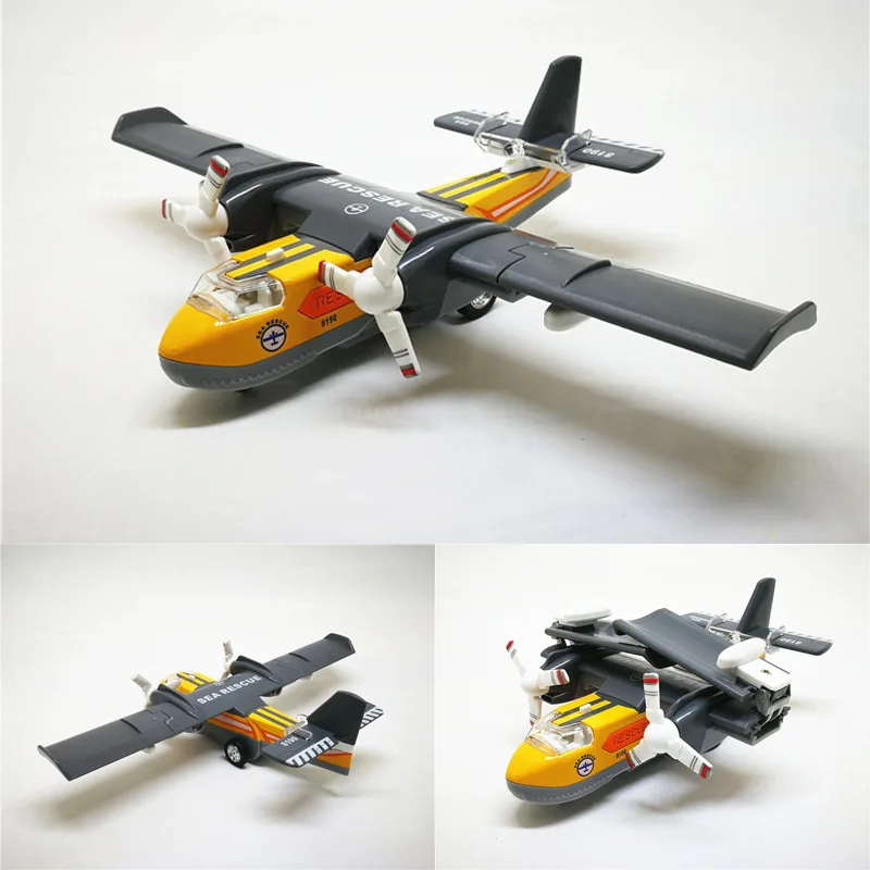 

Diyaduo Alloy Aircraft Model Shui-lu Dual Purpose Airplane Water Airplane Rescue Children Toy Model Plane