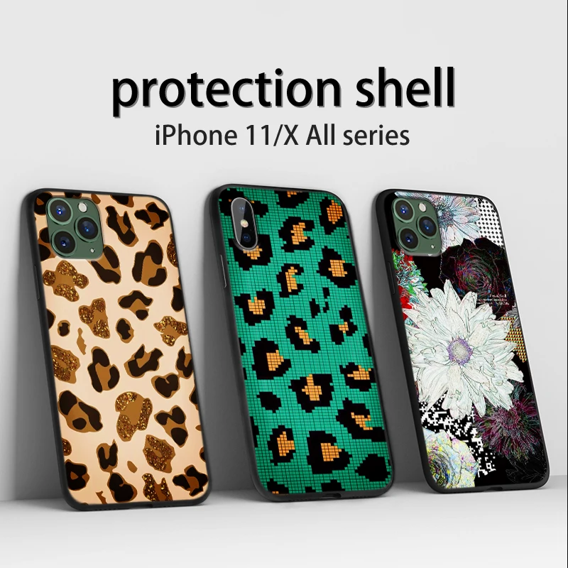 Чехол для телефона iPhone 11 Pro Max XR XS MAX X Trend tile узор листья Apple 8 7 6 5S s Plus Силиконовый ТПУ