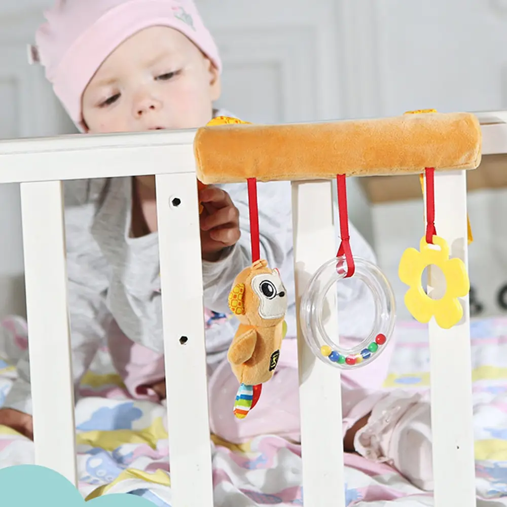 Oeak Soft Infant Crib Bed Stroller Toy Spiral Baby Toys For Newborns Car Seat Educational Rattle Baby Plush Education Toys