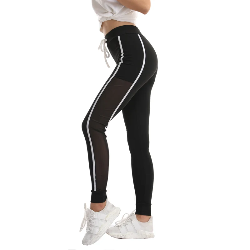 Glam city Joggers женские белые брюки с завязками и сеткой, корейские спортивные штаны для тренировок, женские брюки, женские готические брюки