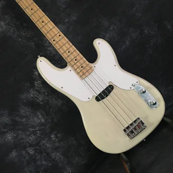 Best Custom High Quality Chinese Jazz Instrument 4 Strings White Low Electric Electric Guitar