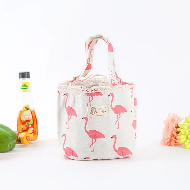 

Simple Cotton Linen Firebird Waterproof Hand Thermal Bag Bento Box Bag Ice Pack