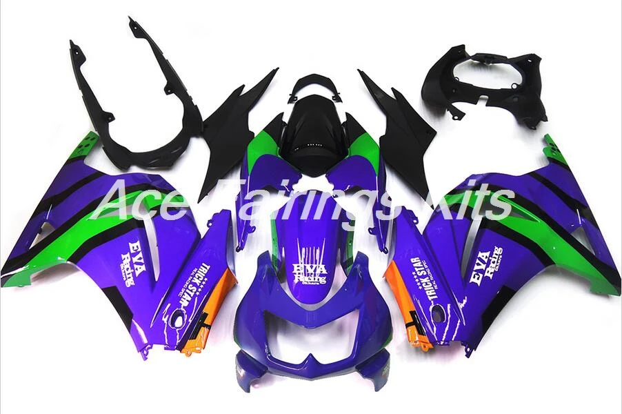 ABS обтекатель комплект подходит для Kawasaki Ninja 250 EX250 ZXR250 2008- 08 09 10 11 12 13 14 Обтекатели набор цветов зеленый синий
