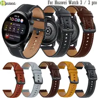 Lederen Horlogeband Strap Voor Huawei Horloge 3 / 3 Pro/Gt 2 Pro / GT2 46Mm Smart Polsband armband Vervanging Accessoires Riem