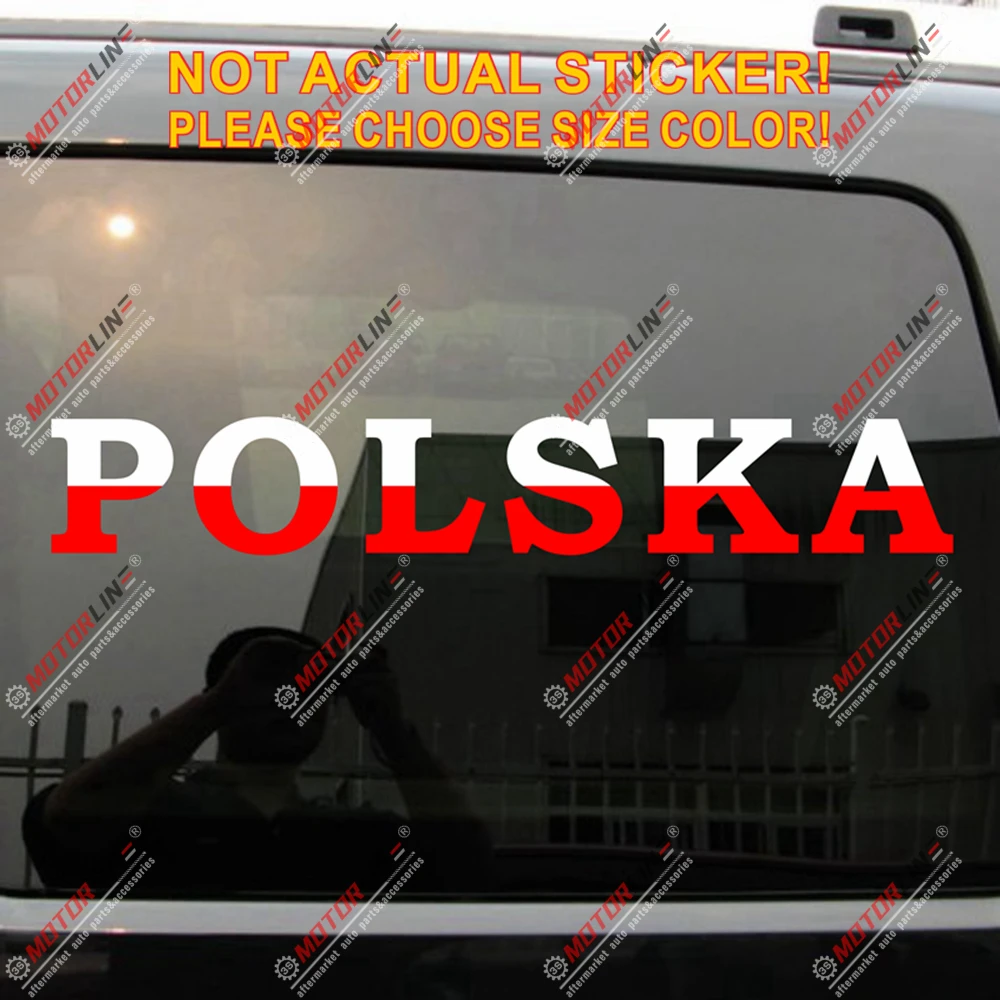 Польская польская наклейка с надписью Виниловая для автомобиля размер без bkgrd