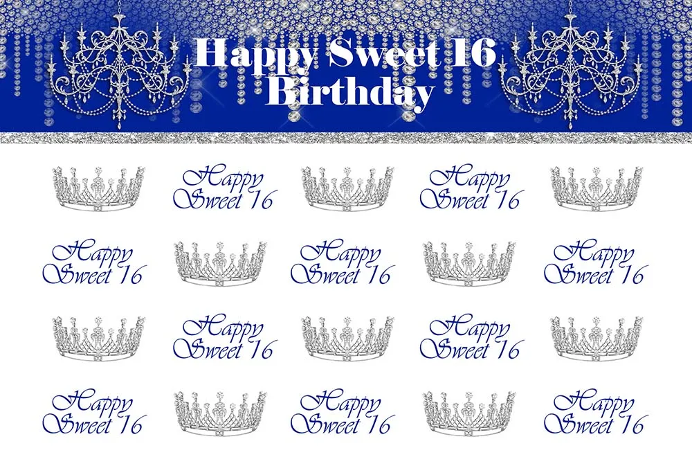 Виниловый фон для студийной фотосъемки с надписью Happy Sweet 16 дюймов 220 см x 150 |