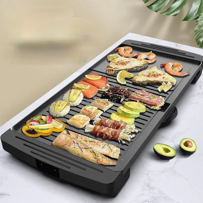 Multi-function Electric Grill Home Indoor Electric Baking Pan Smokeless  Teppanyaki BBQ Barbecue 220V