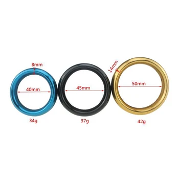 Colourful Metal Penis Steel Delay Ejaculation erektion dick Ring Cuir Cock Rings Dia 40/45/50mm Mens Cockrings Sex Toys For Man 2
