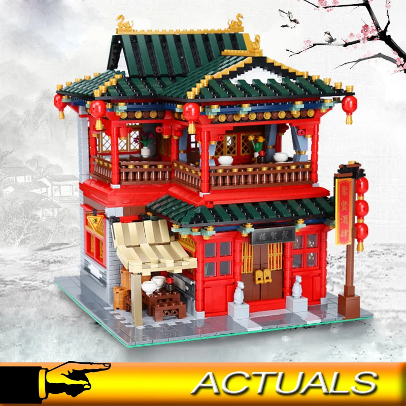 Совместимые Xingbao 01002 3267 шт. Moc Creator серии красивые таверны строительные блоки кирпичи Обучающие игрушки, подарки