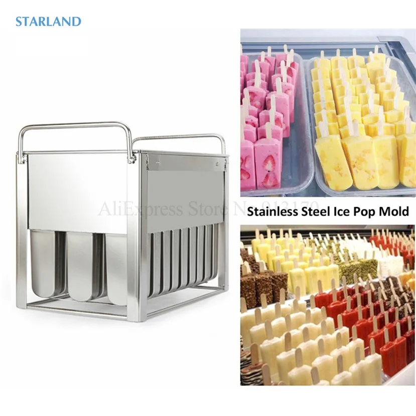 30 Cups/Batch Commercial Ice Pop Molds Popsicle Mould for Freezer Use DIY Cream Moulds Home Mold Stainless Steel |