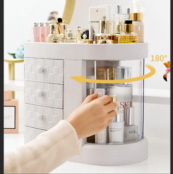 

Cosmetic Storage Box Desktop Large Capacity Drawer Integrated Skin Care Lipstick Storage Box Simple Dressing Box Makeup Storage