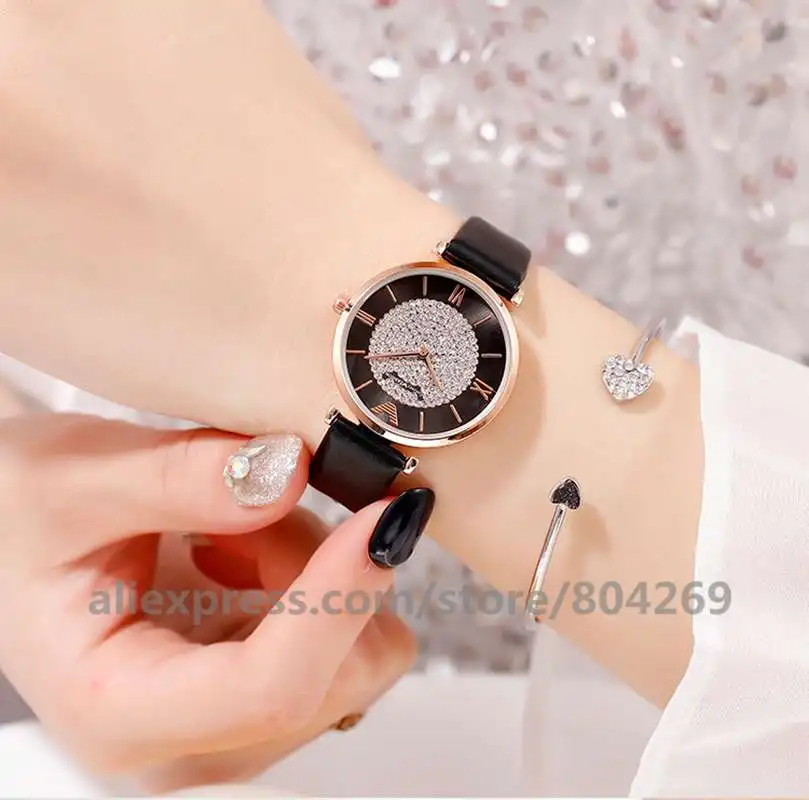 Модные Простые Женские Аналоговые кожаные кварцевые наручные часы Relogio Feminino