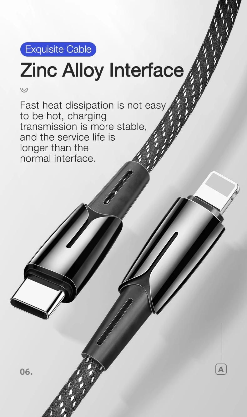 Cafele USB-C PD кабель для быстрой зарядки type C для Lightning 18 Вт 2A Зарядное устройство USB C для iPhone XR XS Max 8 PD ISO кабель