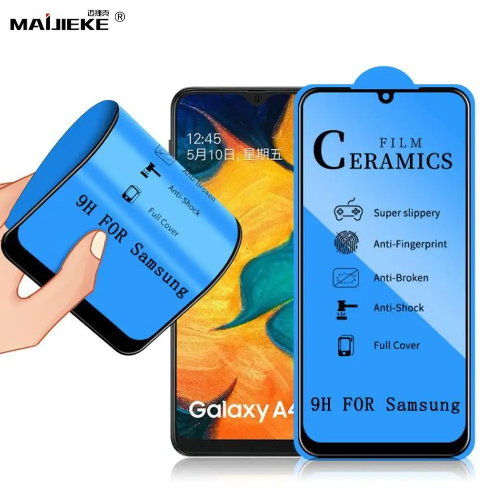 10X9D полный Керамика пленка для samsung Galaxy A90 A80 A70 A60 A50 A40 A20 A10 M40 M30 M10 A6 A8 A7 J7 prime Экран протектор