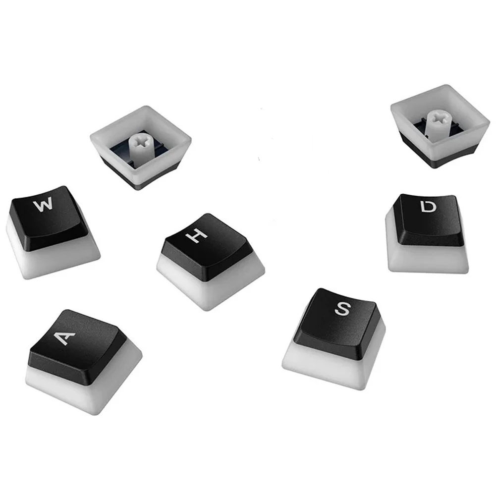 104 ключ офисный PBT двойной кожи молочный маслостойкий компьютер Keycap удаление подсветка декоративный аксессуар полупрозрачный домашний двухцветный
