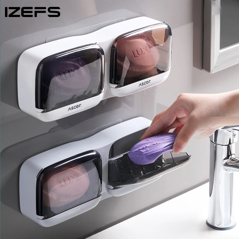 Портативная мыльница IZEFS для дома унитаза водонепроницаемый держатель мыла