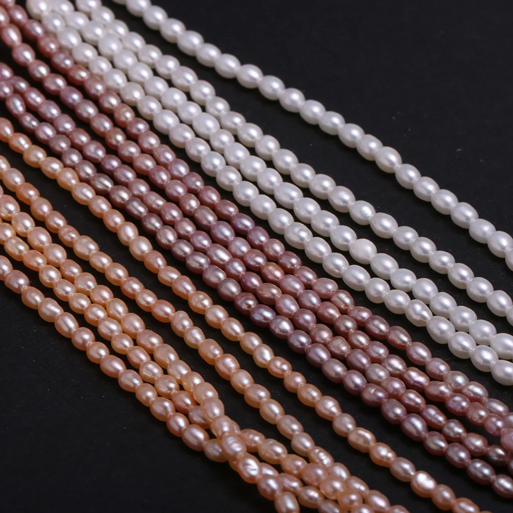 Natural Freshwater Pearl Beads High Quality Oval shaped Punch Loose Beads for Make Jewelry DIY Bracelet Necklace Accessories