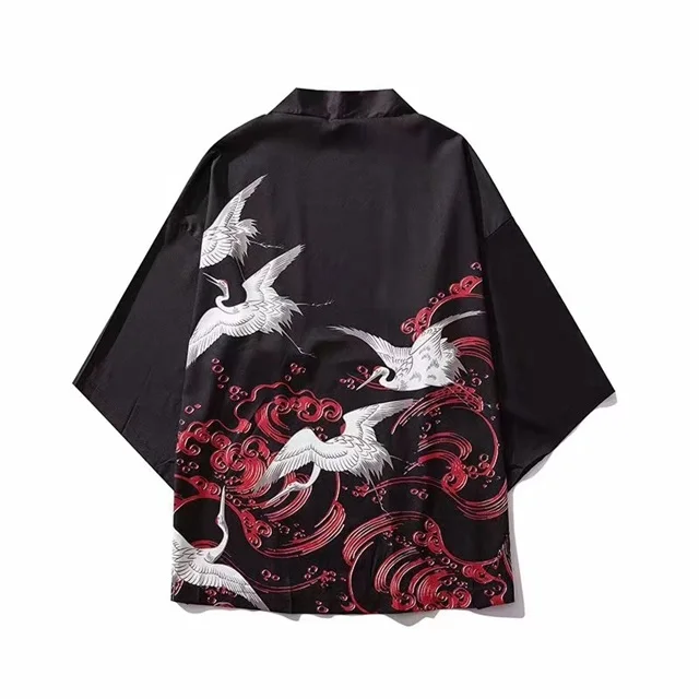 Японские кимоно для мужчин кардиган рубашка блузка юката мужчин haori obi одежда самураев мужской кимоно кардиган - Цвет: style O