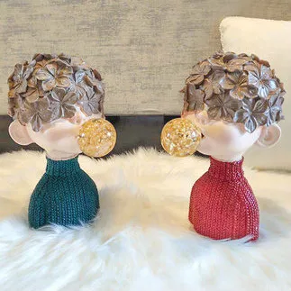 

Creativity Resin Blowing Bubbles Boy Human Sculpture Abstract Desktop Furnishings Modern Home Living Room Decoration Figurines