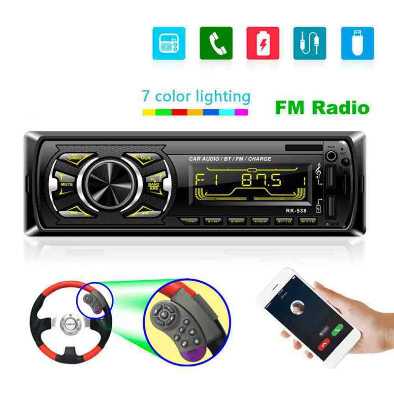 1Din автомобильный fm-радио Mp3 Wma плеер Bluetooth Aux аудио плеер