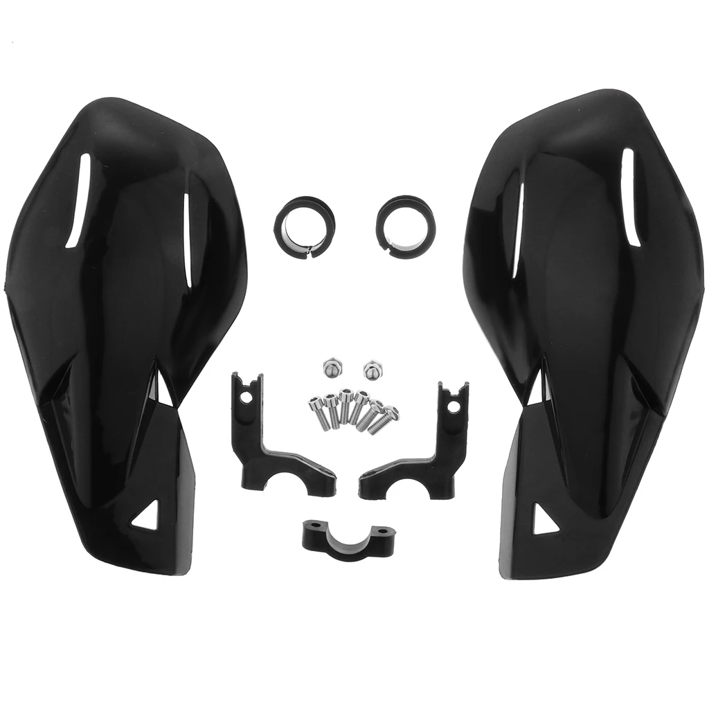 Motorcycle Hand Guards Handlebar Hand Protection Cover Brush Bar Protector for Motocross Supermoto Racing Dirt Bike ATV (Black)