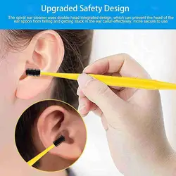 Soft Silicone Ear Pick Double-Ended Earpick Ear Wax Curette Remover Ear Cleaner Spoon Ear Clean Tool Design