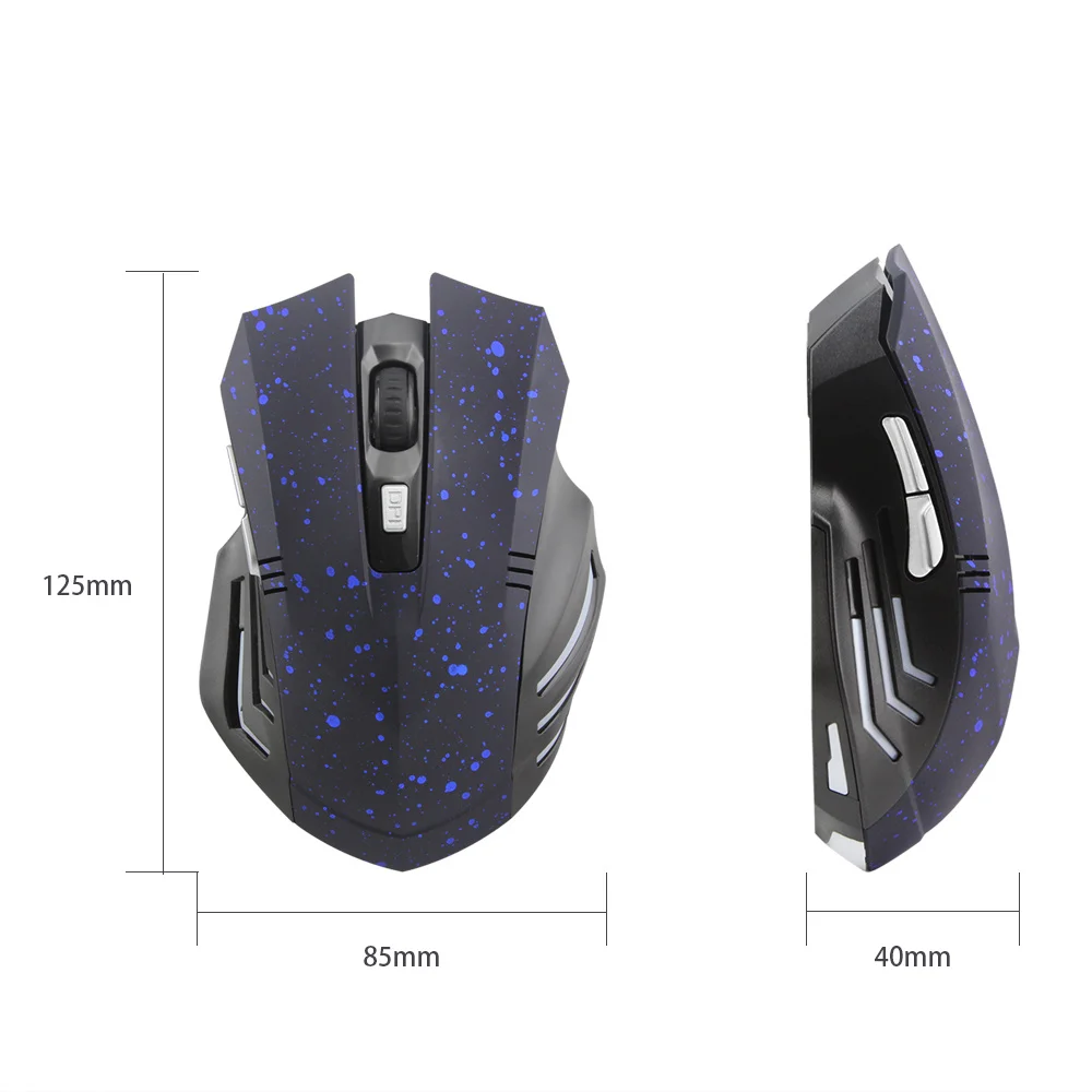 CHYI Bluetooth Mouse Wireless Rechargeable Ergonomic Silent Mice 1600DPI Optical 6D Gaming Computer Mause With CSR 4.0 Adapter