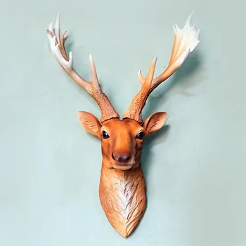 

AMERICAN CREATIVE DEER HEAD HANGING LIVING ROOM WALL SIMULATION ANIMAL HEAD WALL DECORATION 3D VINTAGE DEER HEAD WALL HANGER