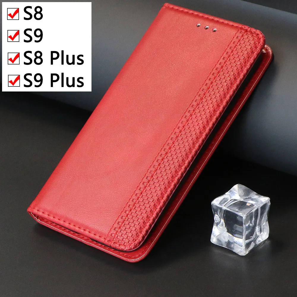 Чехол Sumsung S8, кошелек для samsung Galaxy S9 Plus, чехол для телефона S 8 9, защитные чехлы Glaxy 8S 9 S, Винтажный чехол с подставкой, бампер, Fundas