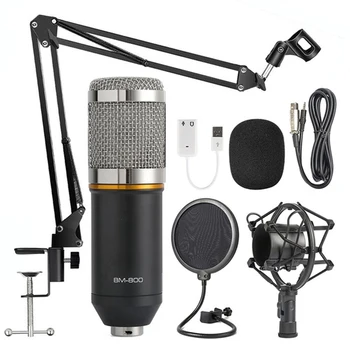 

2019 New BM800 Condenser Microphone Kit Studio Suspension Scissor Arm Studio Recording Broadcasting Microphone