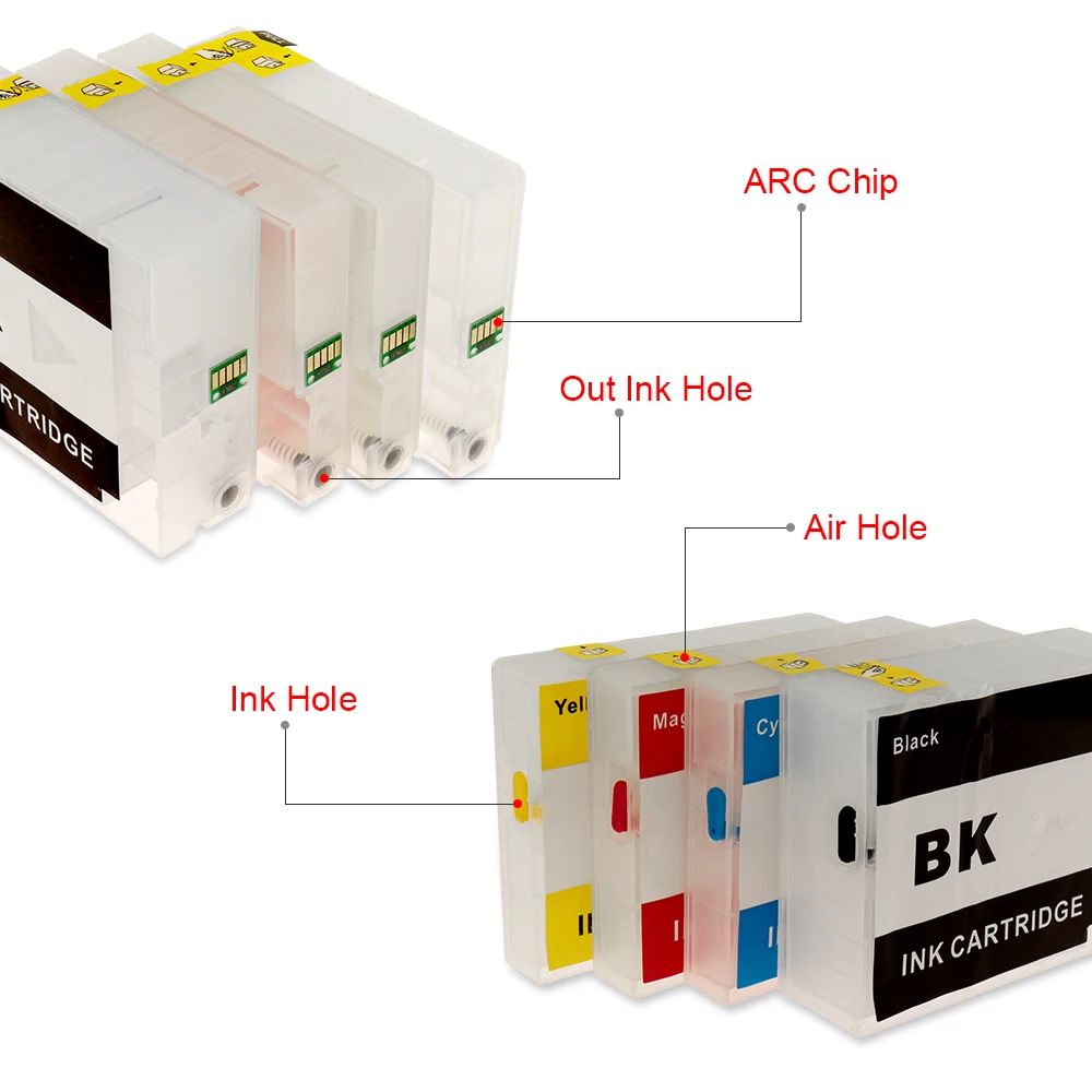 4 цвета PGI 1200 чернильных картриджей для Canon MAXIFY MB2020 MB2320 MB2120 MB2720 с ARC чипы|ink cartridge|ink