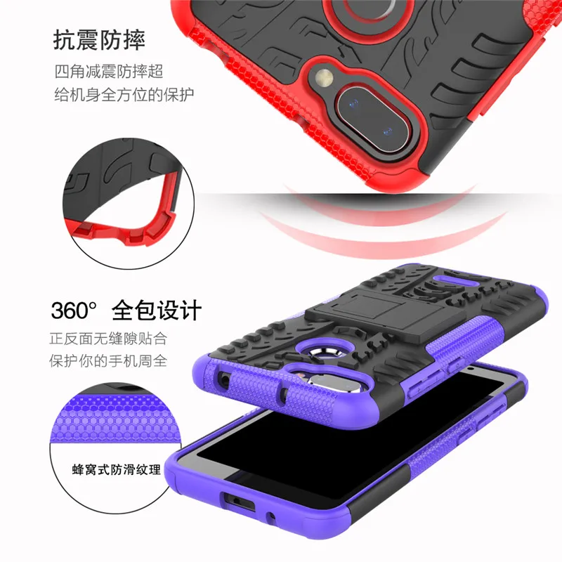 For Xiaomi Redmi 6 Case Slicone Kickstand Shockproof Phone Case Cover For Xiaomi Redmi 6 Armor Back Cover Funda Capa Redmi 6