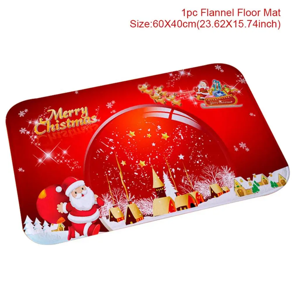 Christmas carpet 5 QIFU Санта-Клаус, Рождественский фланелевый ковер, Рождественское украшение для дома, Рождественский, подарок, Рождественский Декор, керст, новогодний - Цвет: Christmas carpet 5
