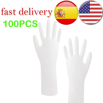 

Disposable Vinyl Gloves 100pcs Vinyl Glove Transparent Disposable Clean Kitchen Housework Waterproof Ultra-thin