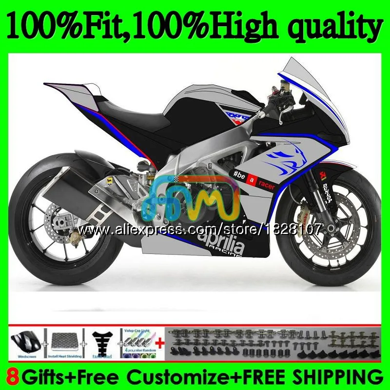 Инъекции для Aprilia RSV1000RR RSV1000 09, 10, 11, 12, 13 лет, синего и серебряного цвета 15 80BS. 9 РСВ 1000 R 1000R 2009 2010 2012 2013 обтекатель