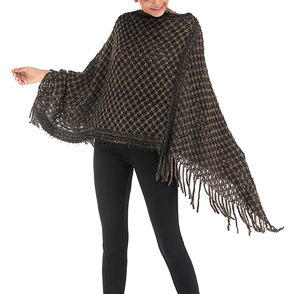 

Eillysevens women sweater big size sweater Irregular Fringed Bat Sleeve Loose Shawl Cardigan Sweater Coat sueter masculin#906g20