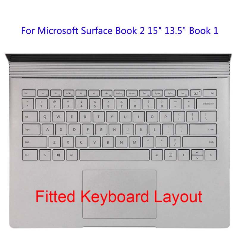 Силиконовый чехол для клавиатуры для ноутбука microsoft Surface 2 1 мягкая защитная пленка для кожи клавиатуры для Surface book 2 1 New Pro 6 5 4