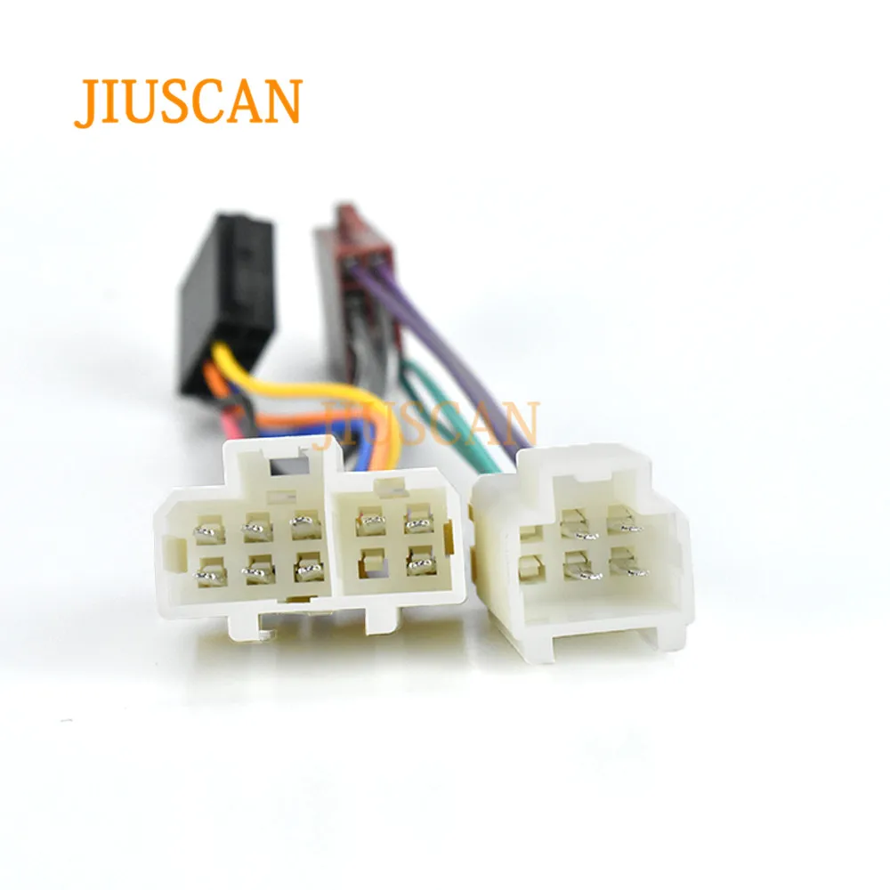 JIUSCAN 12-019 ISO радио адаптер для NISSAN(выберите модели) провода жгуты проводов разъем свинцовый ткацкий станок кабель штекер Адаптер стерео