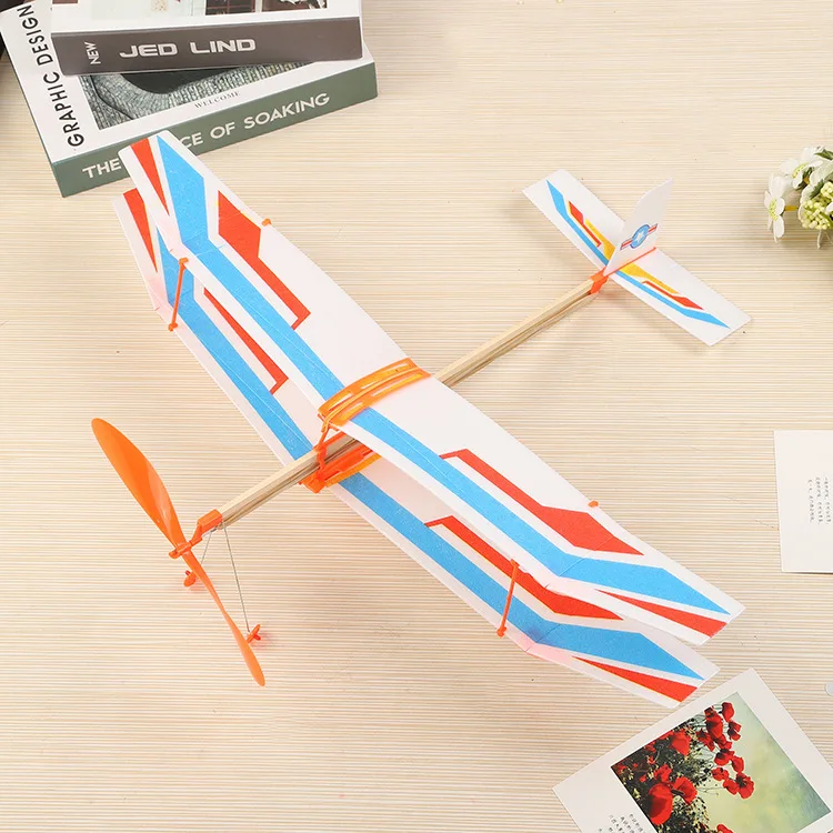 

Tianchi Wings Rubber Band Power Glider Model Model Airplane School Assembled Airplane Rubber Band Have Unisex