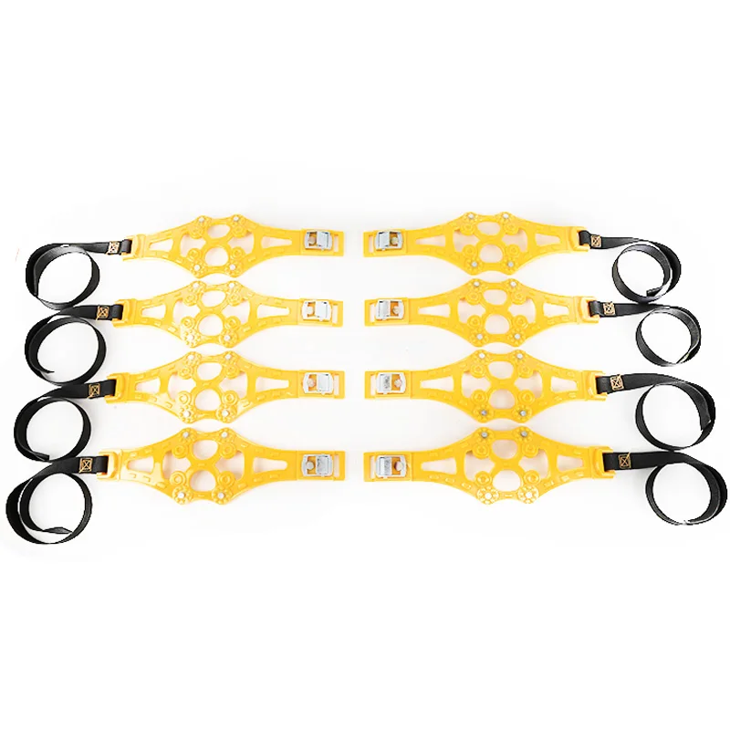 

8Pcs/Set Car Tyre Winter Roadway Safety Tire Snow Adjustable Anti-Skid Safety Double Snap Skid Wheel TPU Chains