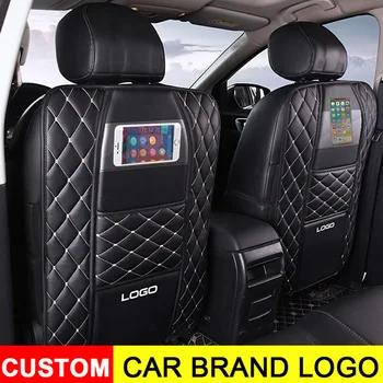 

2PCS Children Anti-kick Mat for Car Seat Back Protector For Toyota Lada Kia Lexus PU Leather Car Seat Storage Bag