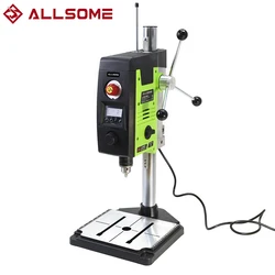 Allsome 6 speed benchtop furadeira máquina de perfuração de alta precisão furadeira de bancada doméstico & ferramenta de perfuração industrial