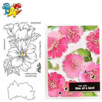 

flower Transparent Clear Stamps for DIY Scrapbooking/Card Making/Kids Christmas Fun Decoration Supplies